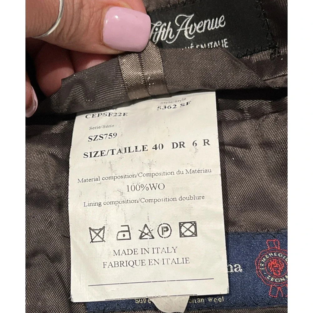 ermenegildo zegna Traveller blazer Brown Australian Wool Size 40R Made In Italy